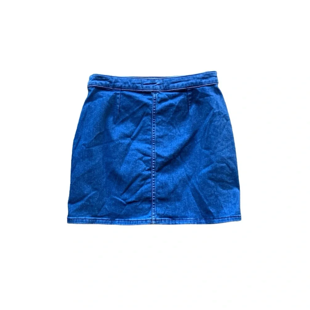 New We the Free womens denim medium wash mini skirt size 10 coastal cowgirl